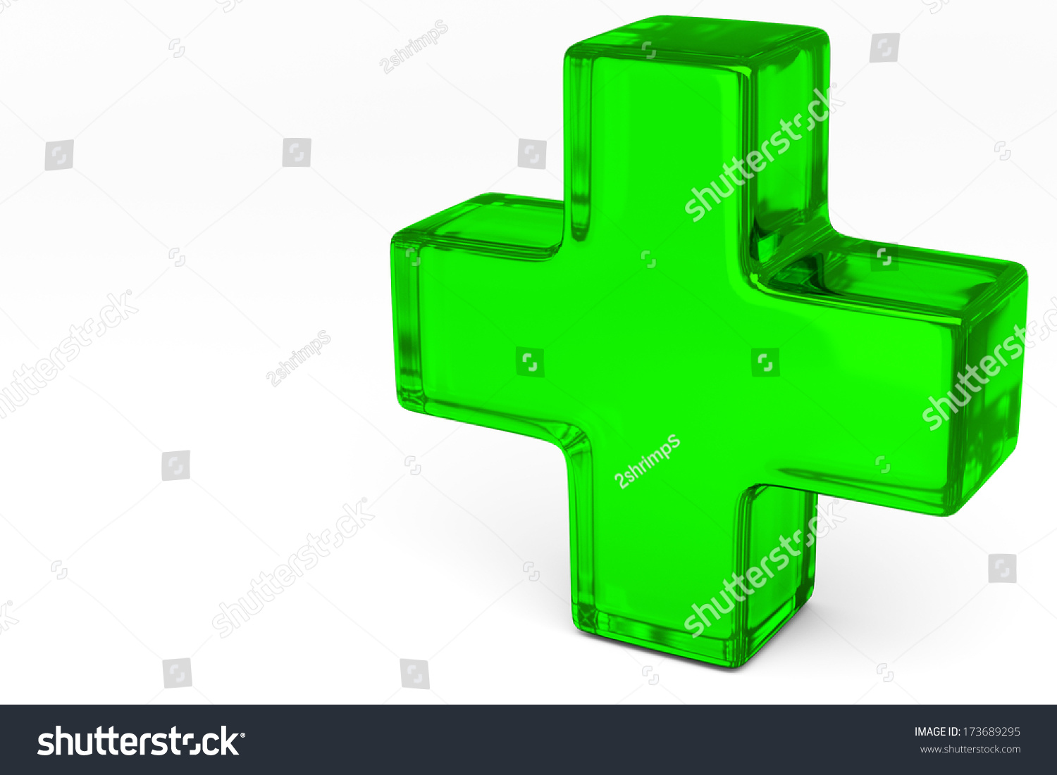 Green Cross On White Background Stock Illustration 173689295 | Shutterstock