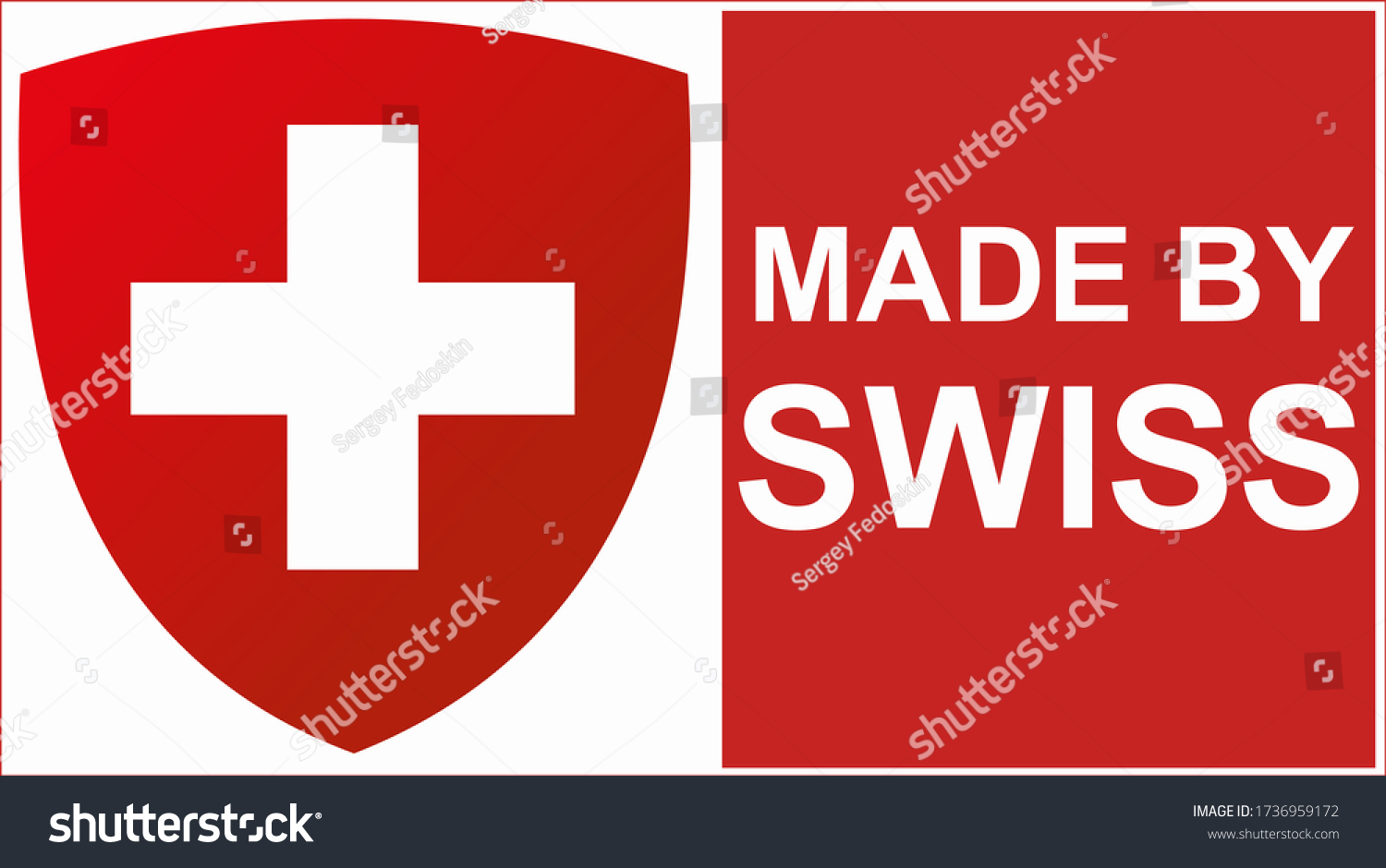 National Emblem Switzerland Quality Mark Made Stock Vector (Royalty ...