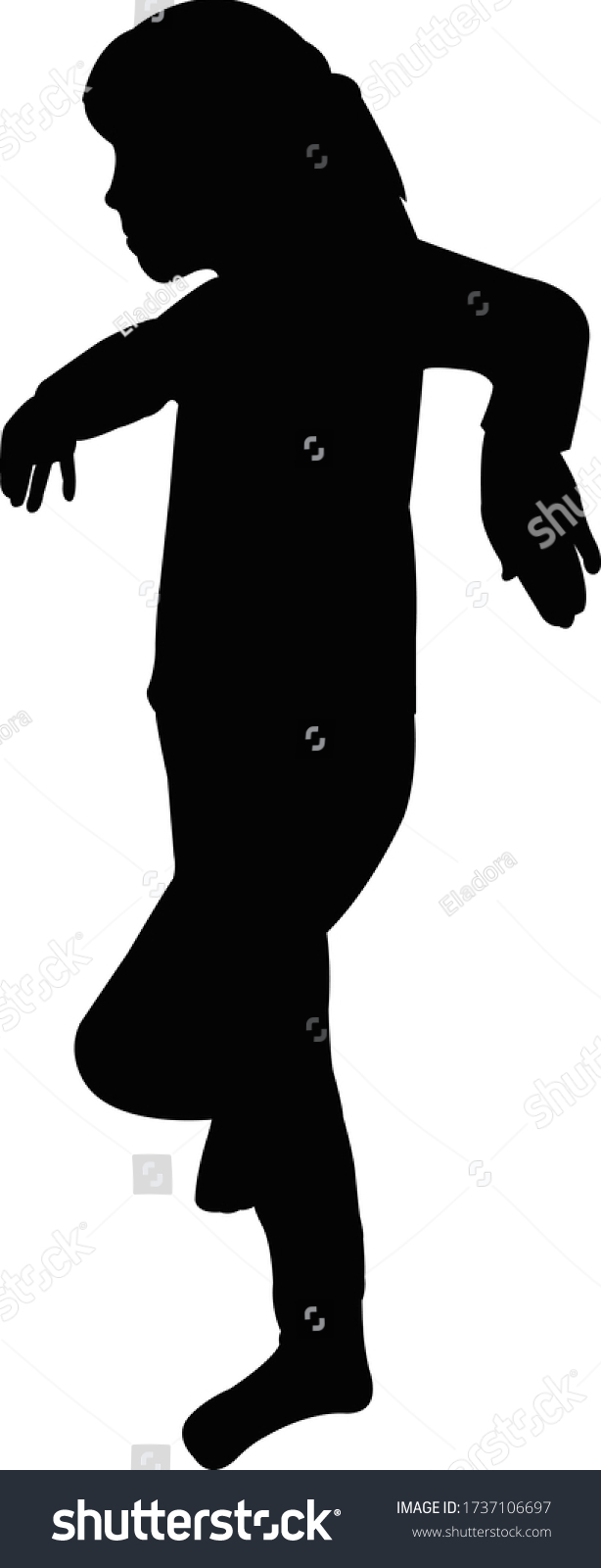 Girl Bddy Silhouette Vector Stock Vector (Royalty Free) 1737106697 ...