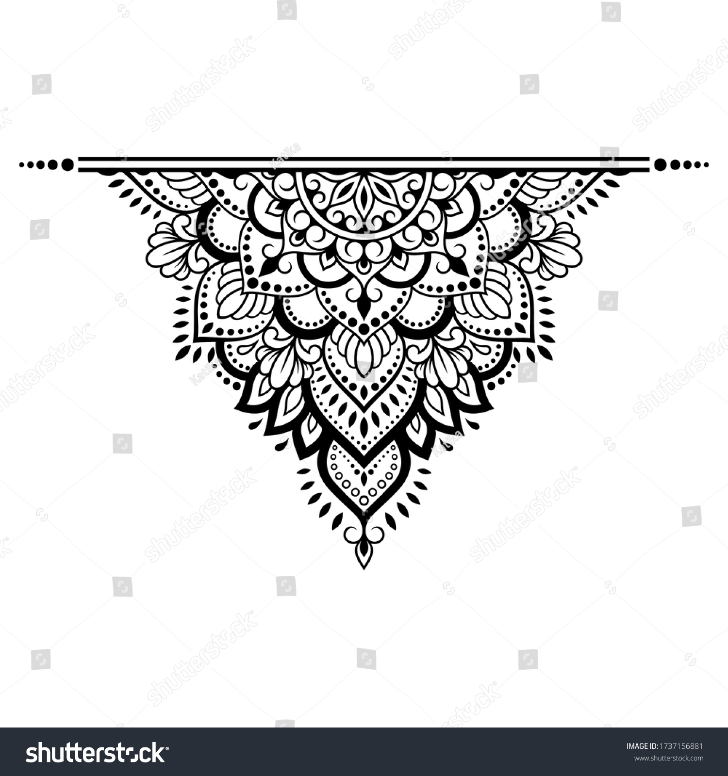 Circular Pattern Form Mandala Flower Henna Stock Vector (Royalty Free ...