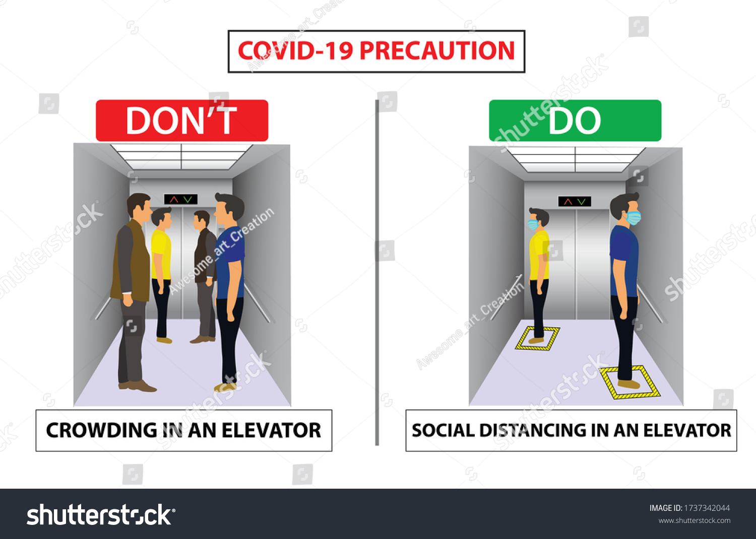 Do Dont Poster Covid 19 Corona Stock Vector (Royalty Free) 1737342044 ...