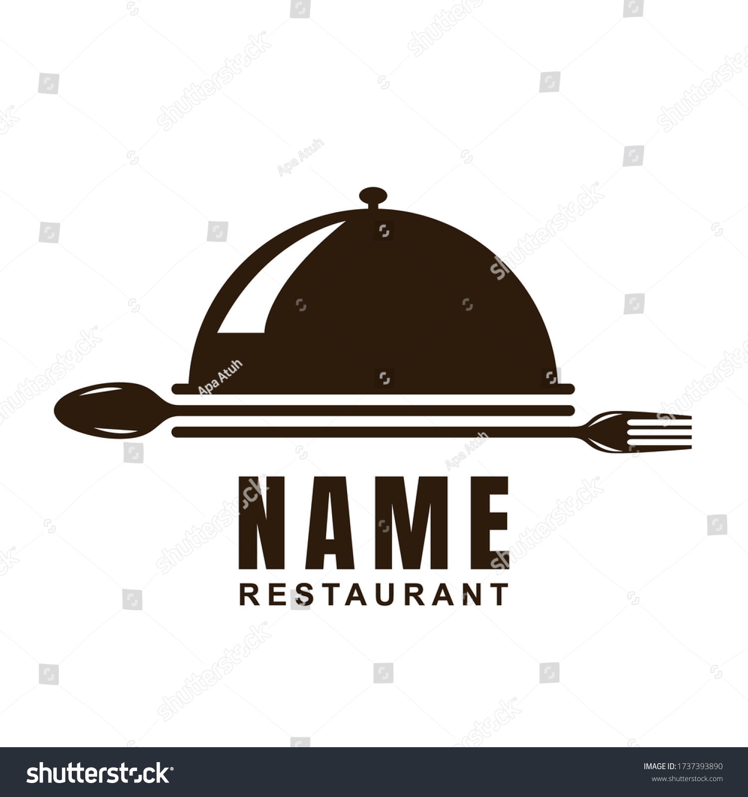 Restaurant Logo Design Template Spoon Fork Stock Vector (Royalty Free ...