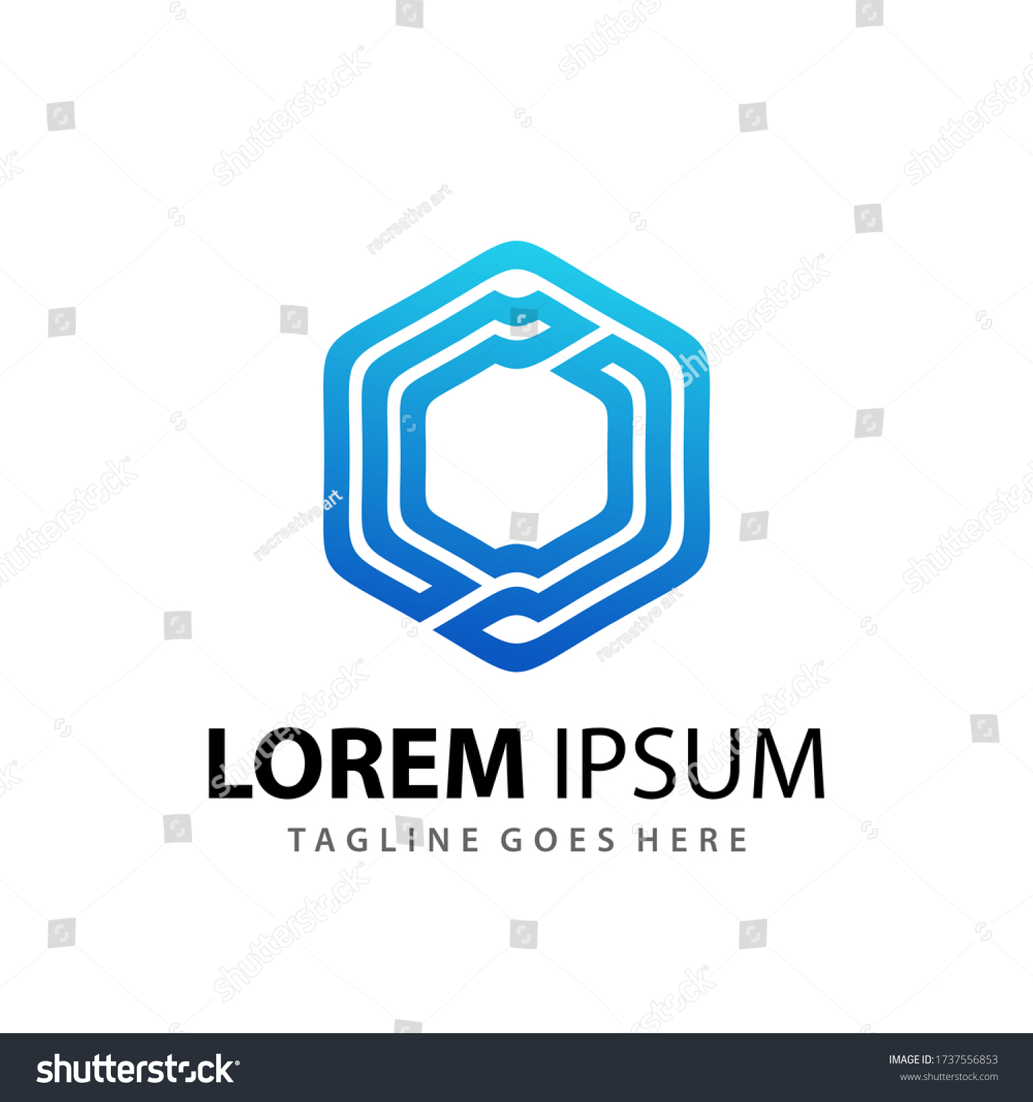 Abstract Hexagon Tech Company Logo Design Stock Vector (Royalty Free ...