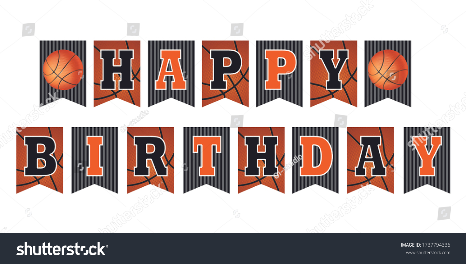 6 Happy Birthday Basketball Theme Images, Stock Photos & Vectors ...