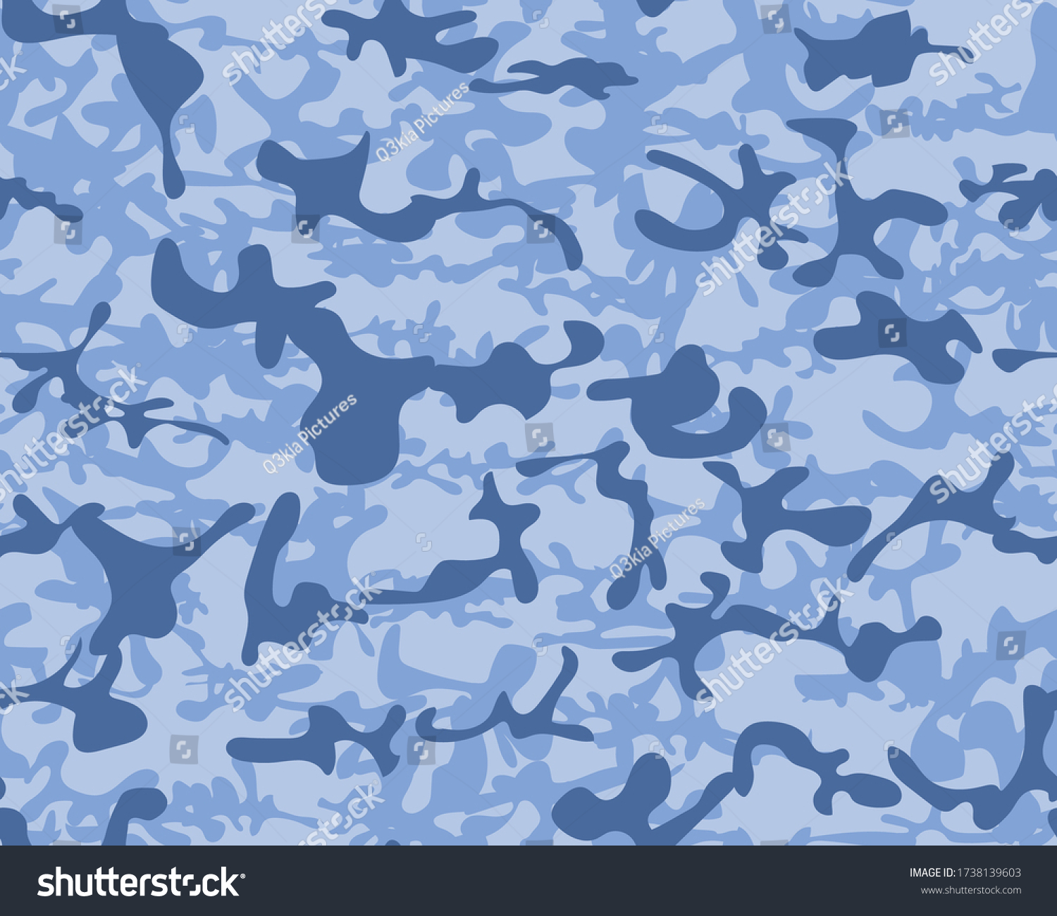 Military Camo Brush Blue Camo Paint Stock Vector (Royalty Free ...