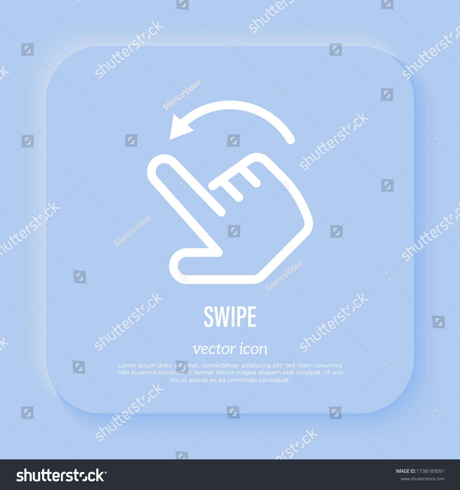 Swipe Left By Finger Hand Gesture Stock Vector (Royalty Free ...