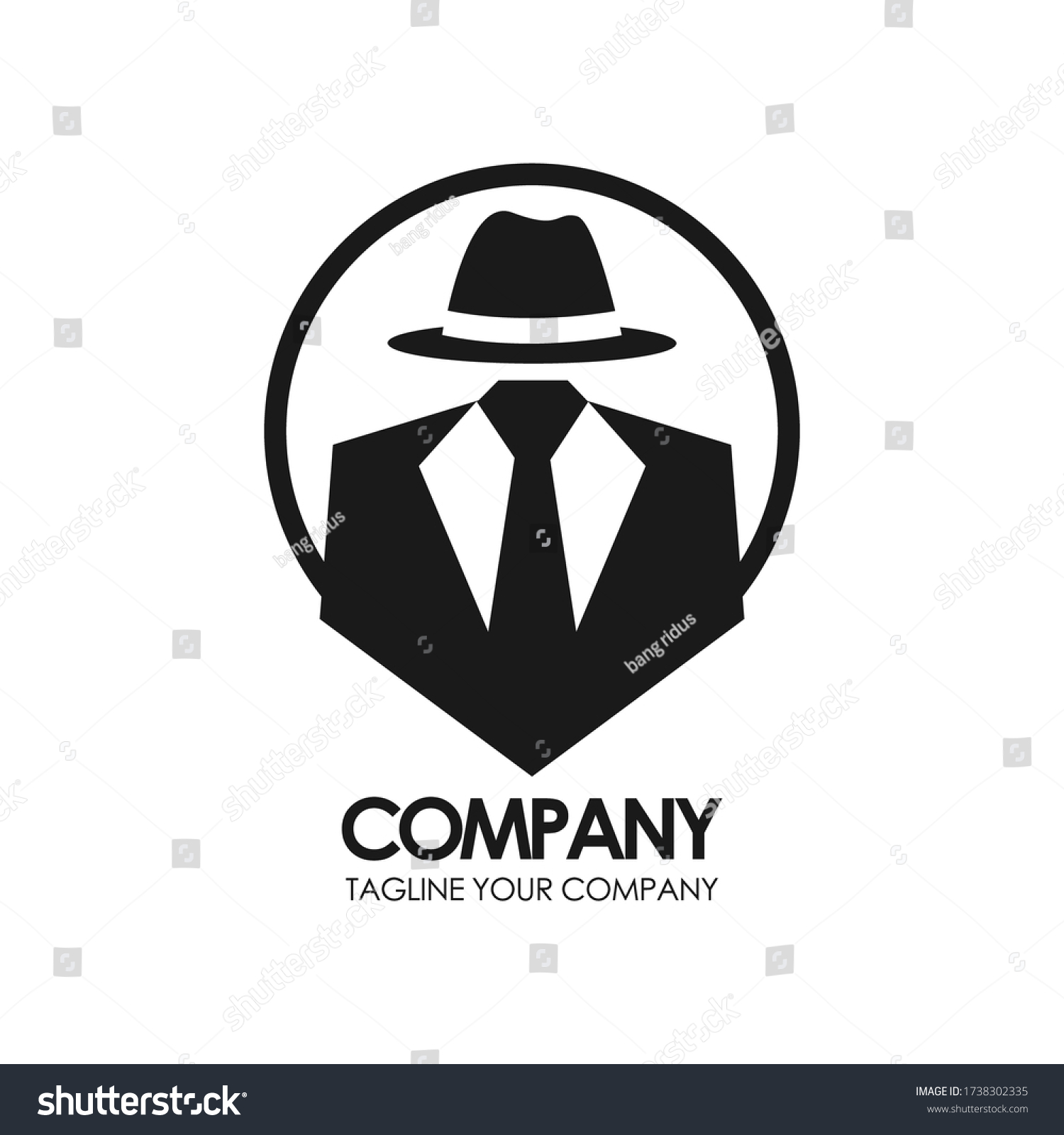 Anonymous Suit Logo Vector Logo Illustration Stock Vector (Royalty Free ...