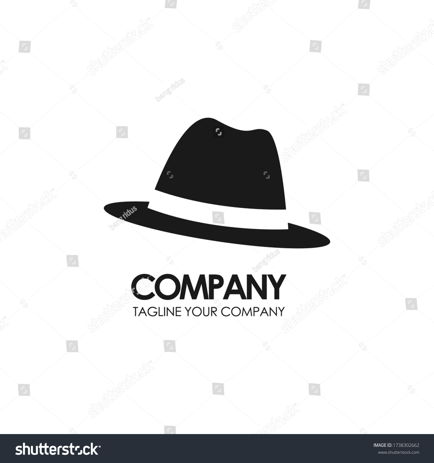 Hat Logo Design Vector Hat White Stock Vector (Royalty Free) 1738302662 ...