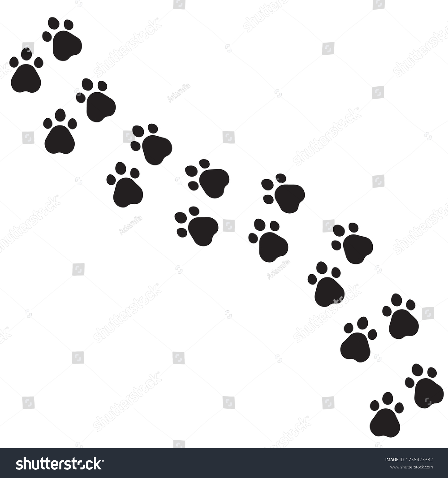 Animals Foot Prints Illustration Logo Vector Stock Vector (Royalty Free ...