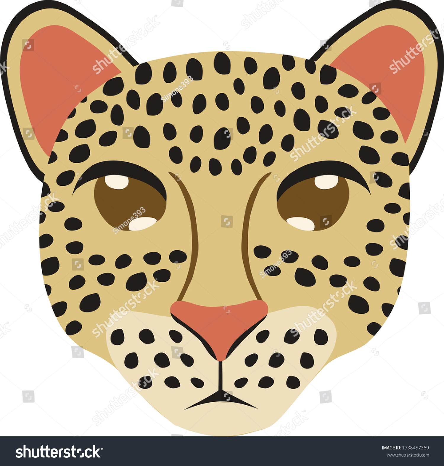 African Leopard Vector Cartoon Drawing Stock Vector (Royalty Free ...