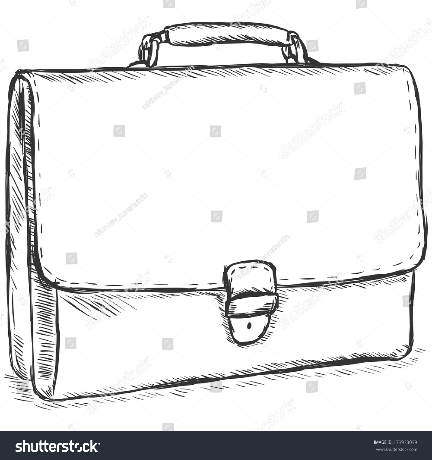 Нарисованная мужская сумка