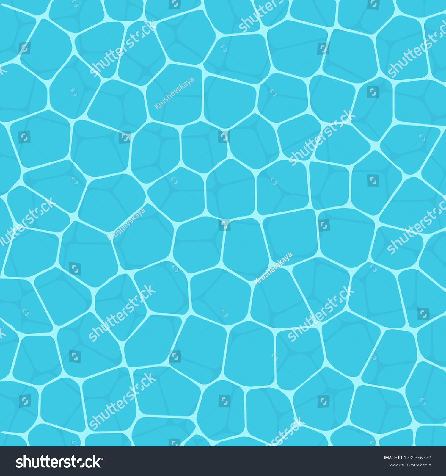 Vector Illustration Summer Swimming Pool Water Stock Vector (Royalty ...