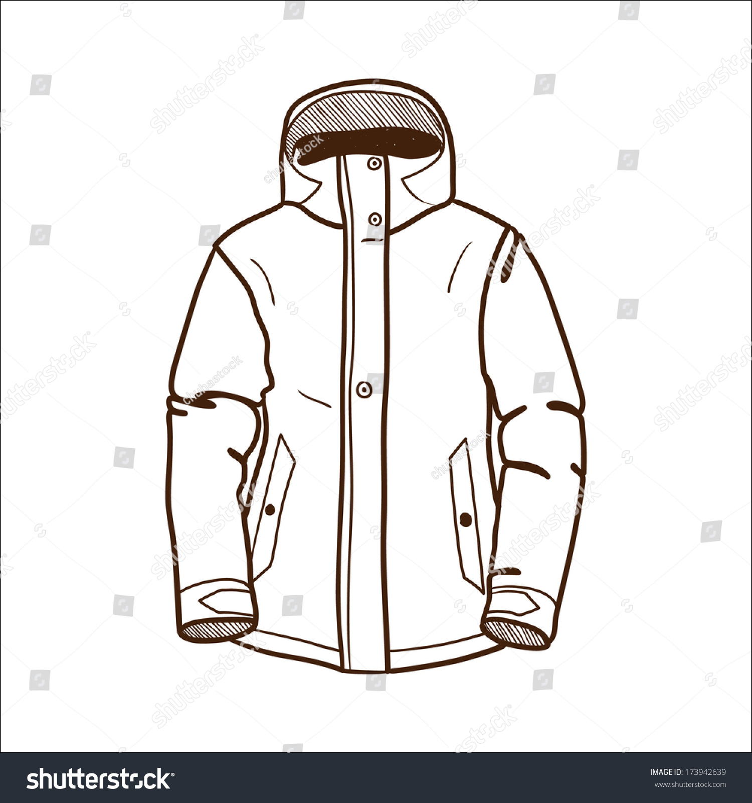 Зимняя куртка нарисованная