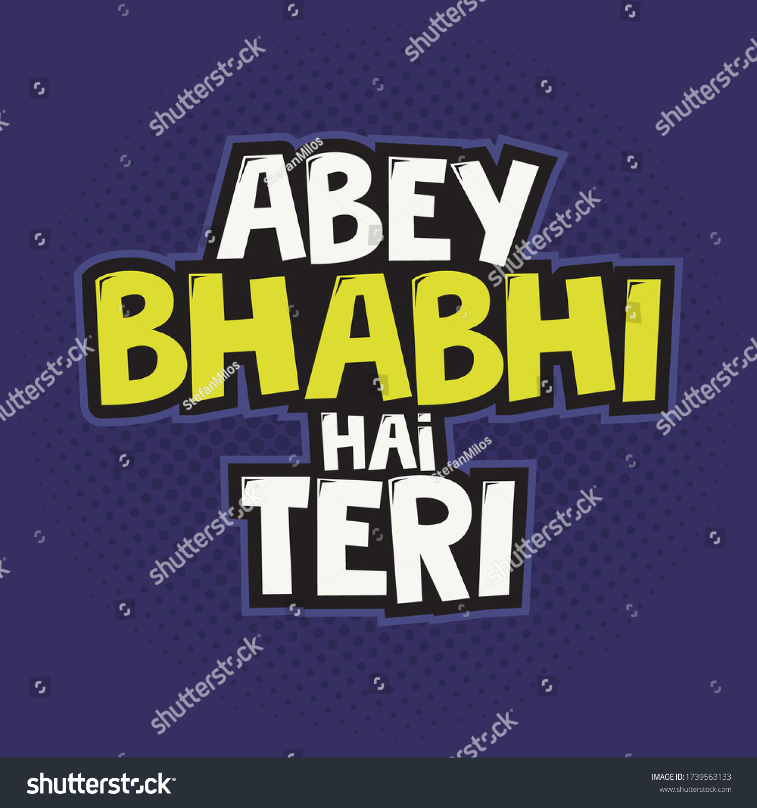 Abey Bhabhi Hai Teri Hindi Slang Stock Vector (Royalty Free) 1739563133