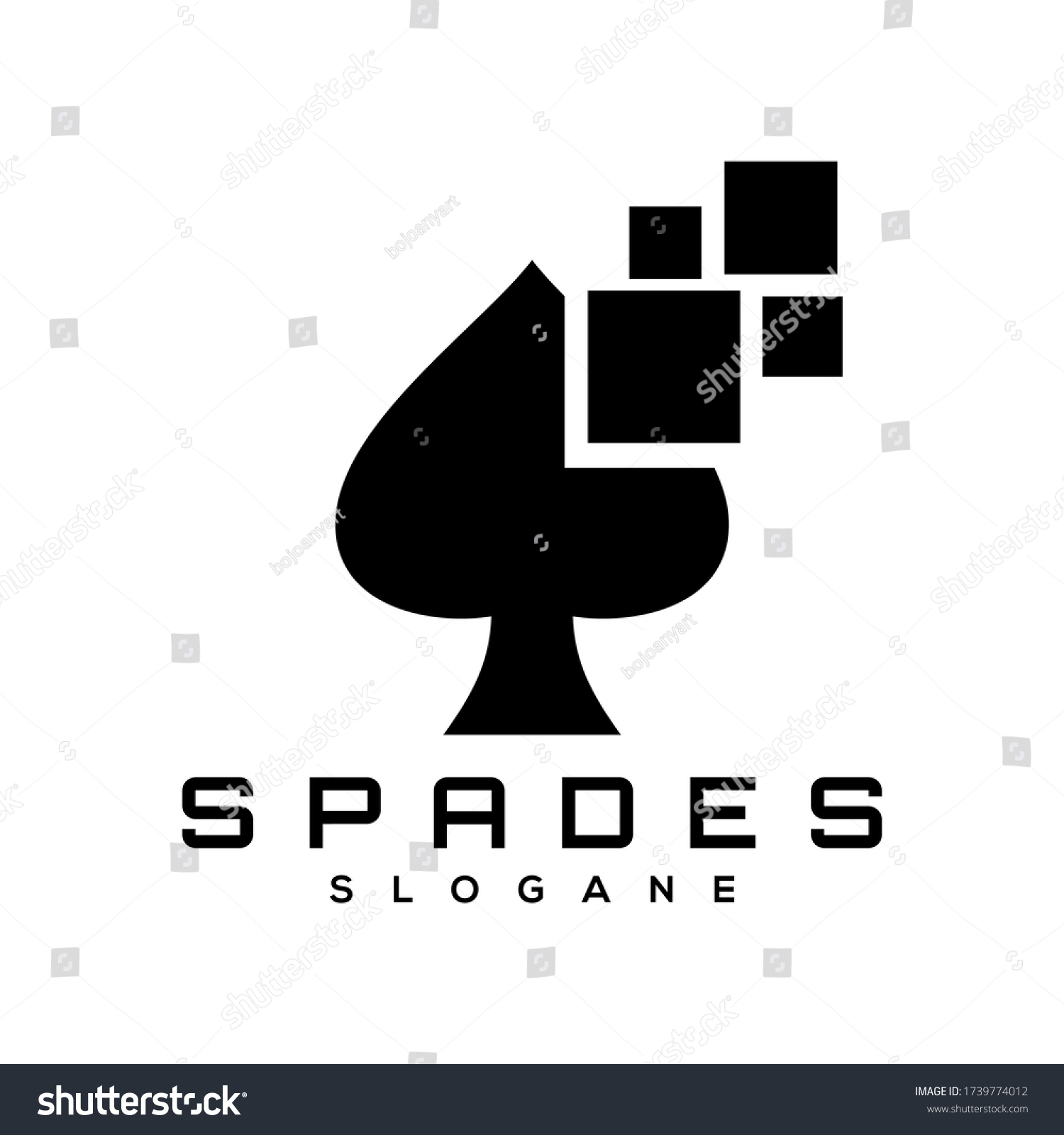 Spades Logo Design Concept Vector Stock Vector (royalty Free 