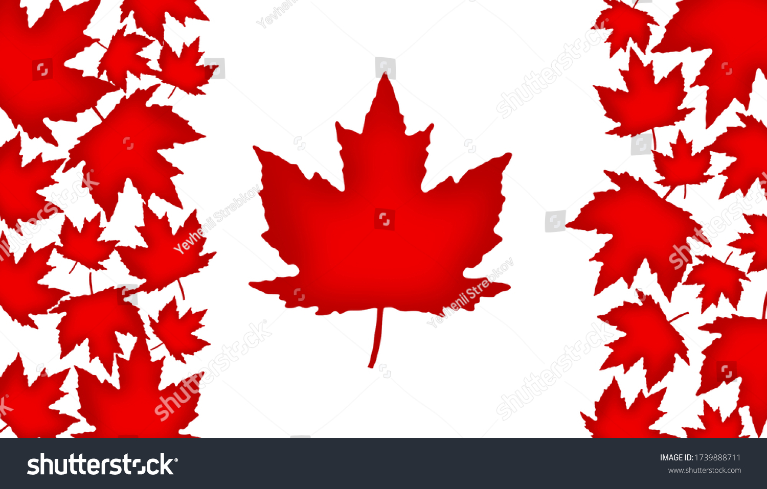 Canada Maple Leaf White Red Leaves Stock Photo 1589553025 