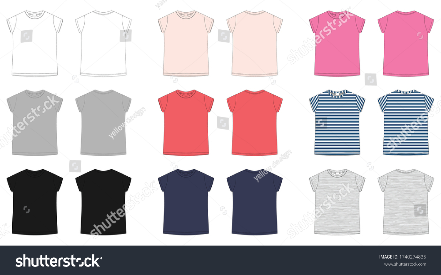 Childrens Technical Sketch Tee Shirt Tshirt Stock Vector (Royalty Free ...