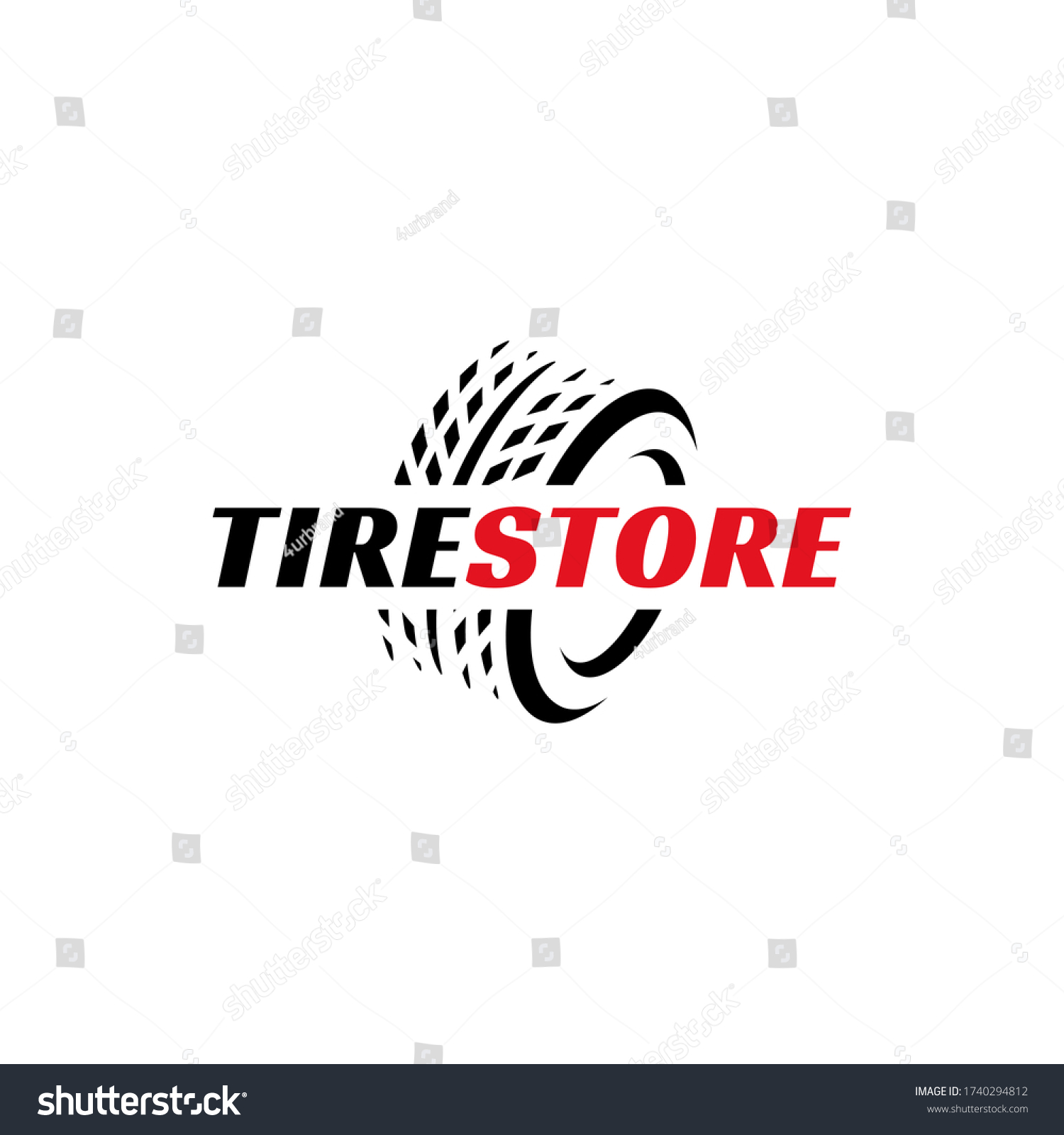 Tire Store Icon Logo Vector Design Stock Vector (Royalty Free ...