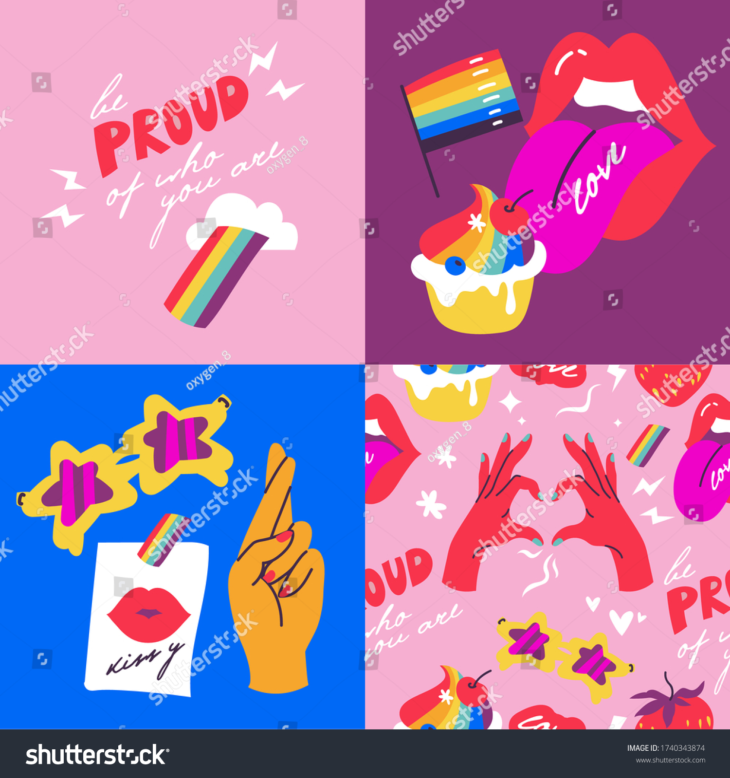 Vector Set Lgbtq Community Symbols Icons Stock Vector Royalty Free 1740343874 Shutterstock 9169