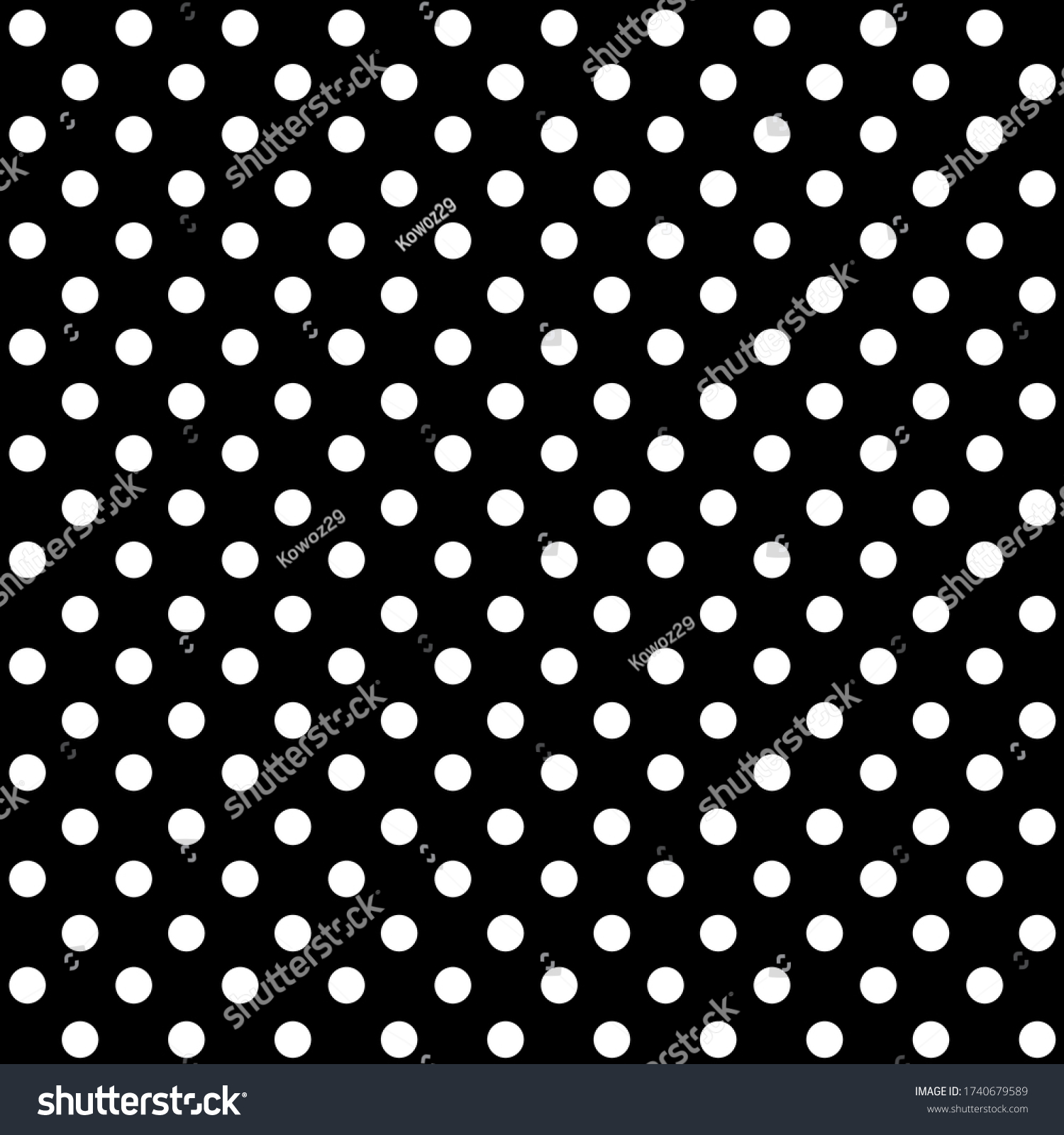 Polkadot Background Vector Black White Colour Stock Vector (Royalty ...