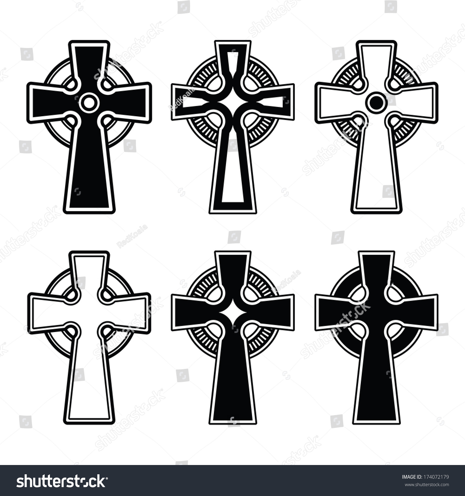 Irish Scottish Celtic Cross Vector Sign Stock Vector (Royalty Free ...