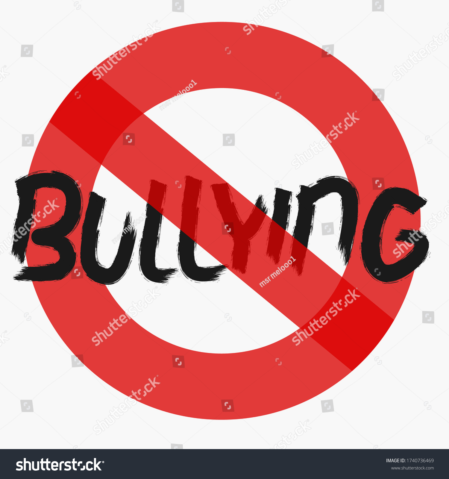 No Bullying Flat Style Vector Illustration Stock Vector (royalty Free 