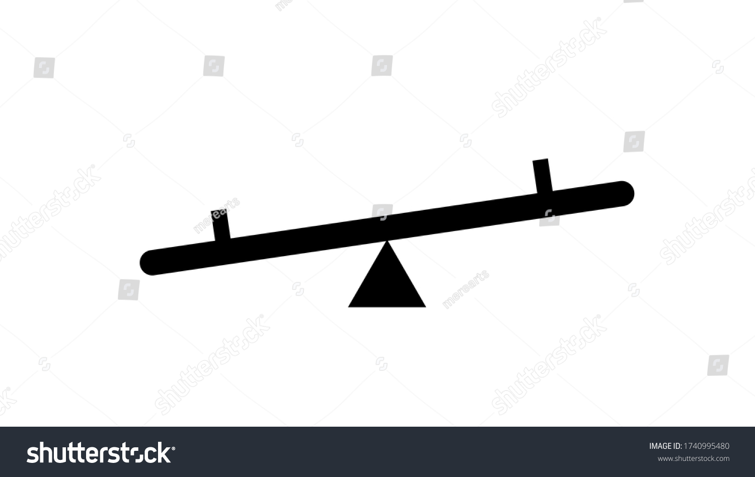 Seesaw Icon On White Background Illustration Stock Illustration ...