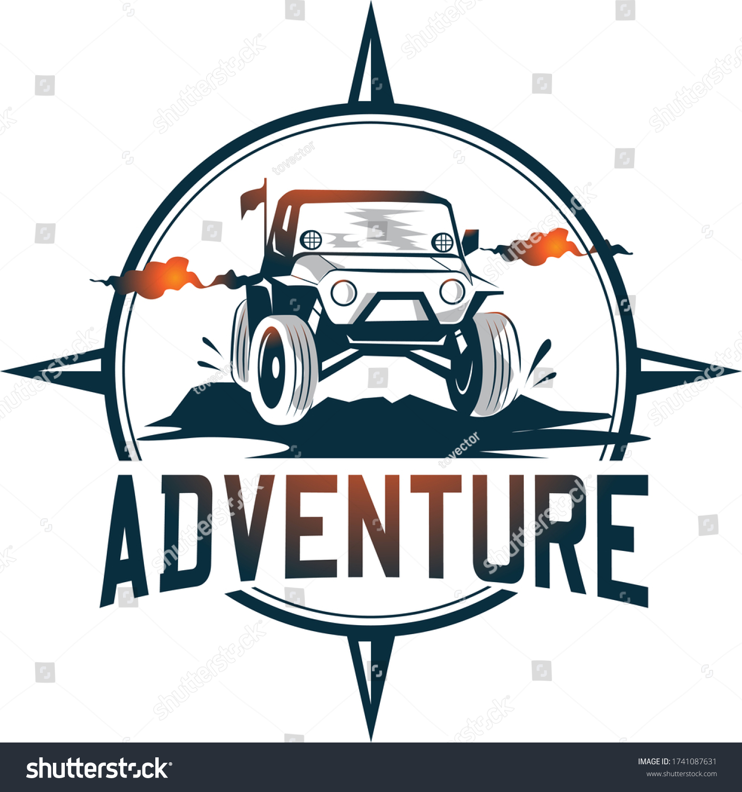 Adventure Car Logo Emblem Illustration Stock Vector (royalty Free 