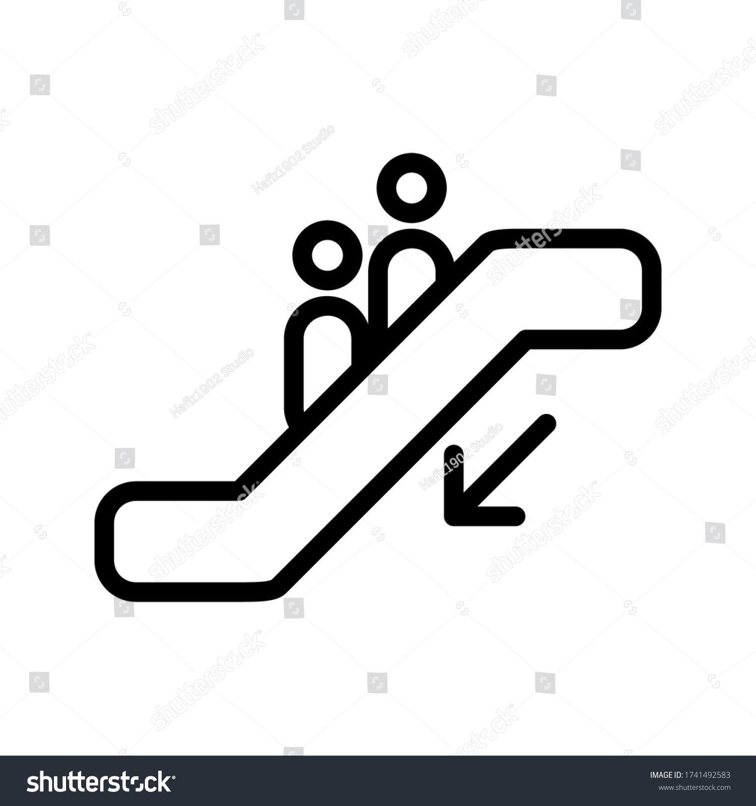 Stairway Sign Stairs Icon Isolated On Stock Vector (Royalty Free ...