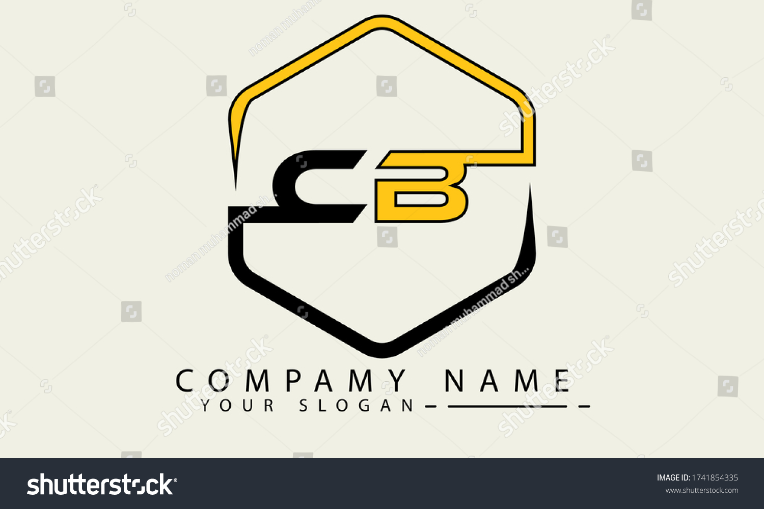 Cb Initial Letter Logo Design Template Stock Vector (Royalty Free ...