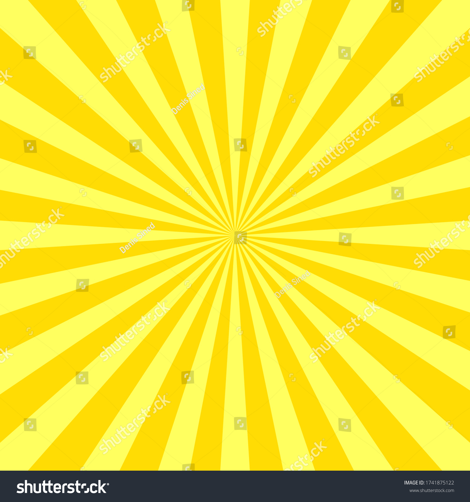 Yellow Radial Background Poster Design Template Stock Vector (Royalty ...