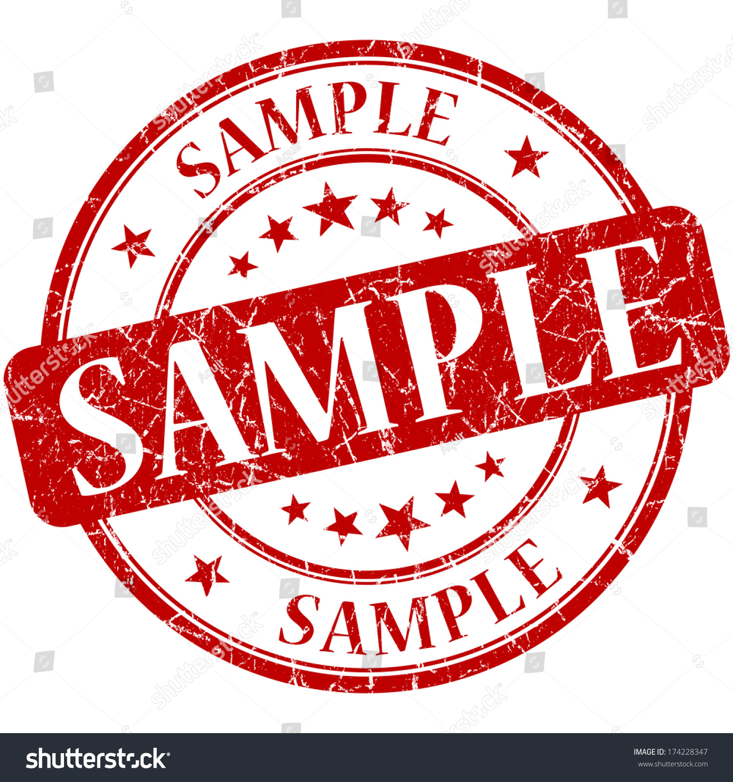 Sample Grunge Red Round Stamp Stock Illustration 174228347 | Shutterstock