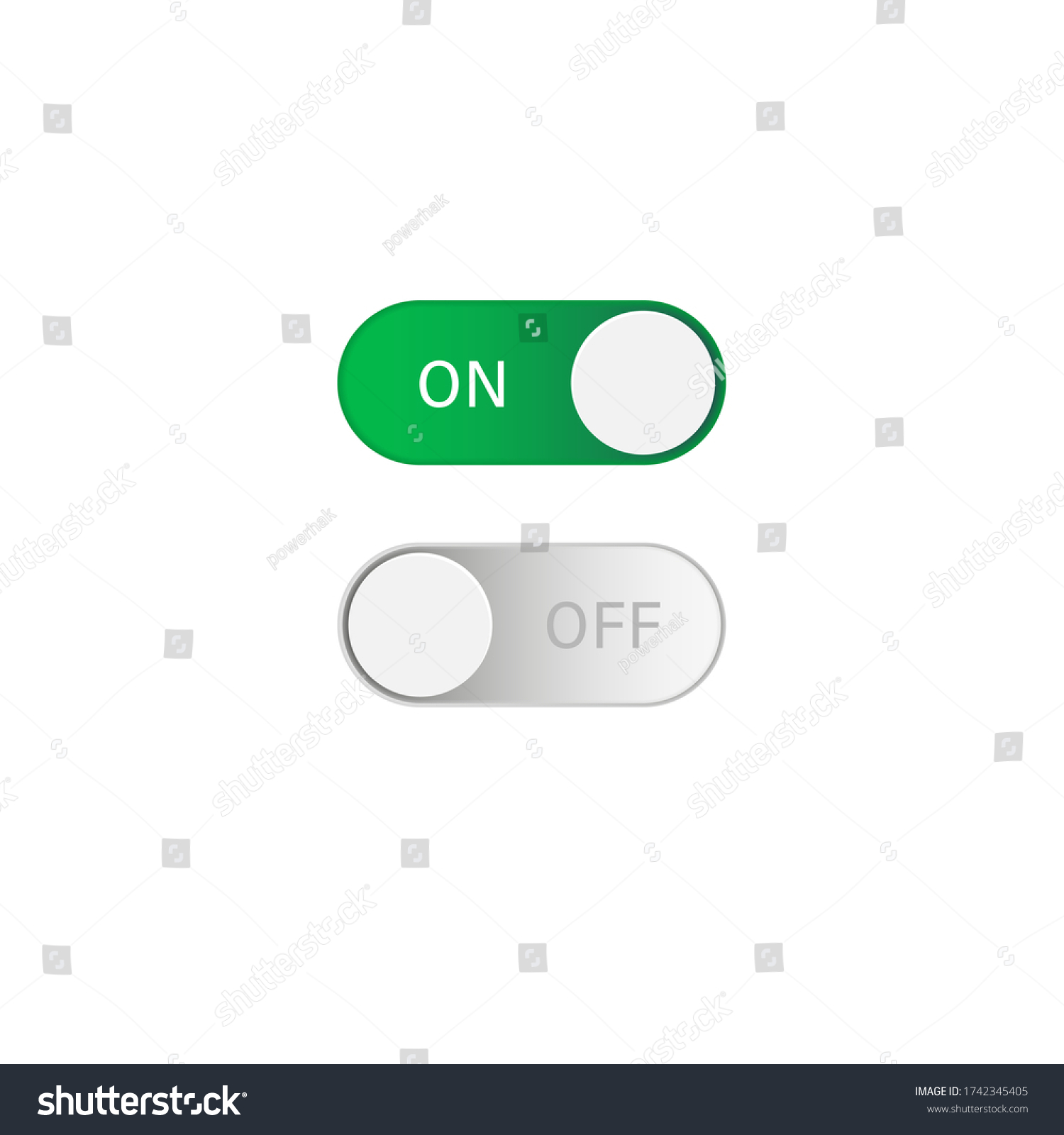 On Off Toggle Switch Buttons Switch Stock Vector (Royalty Free ...