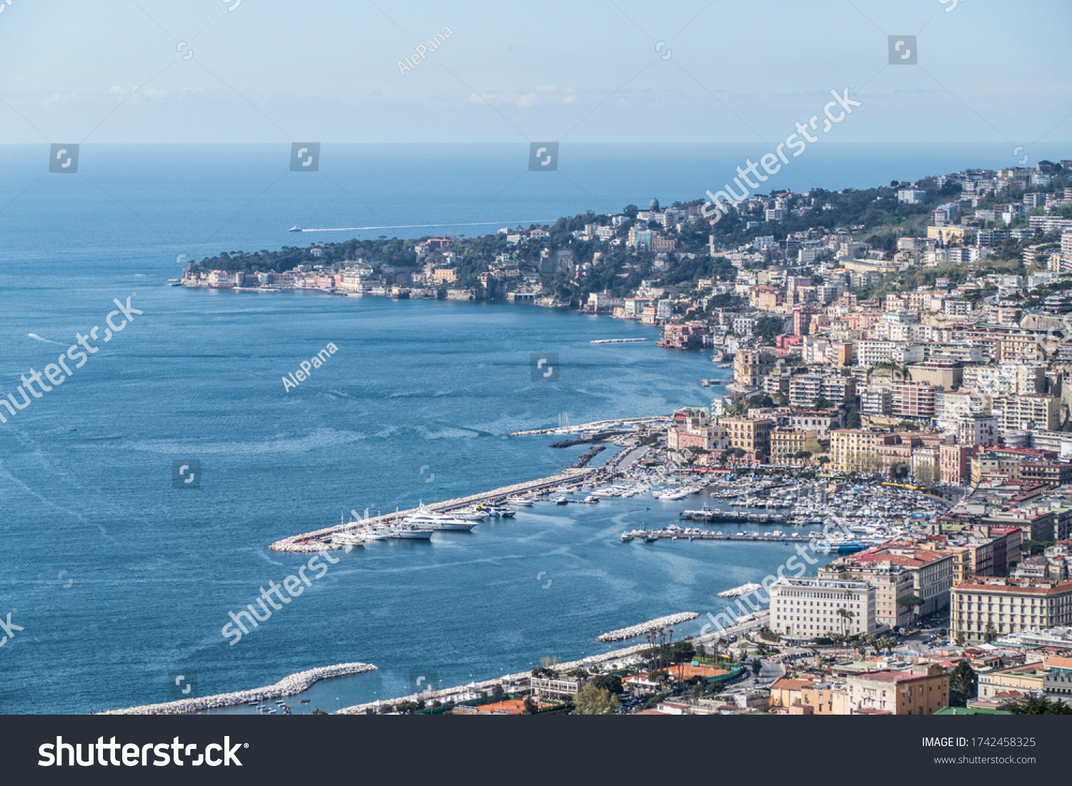 Aerial View Posillipo Mergellina Stock Photo 1742458325 | Shutterstock