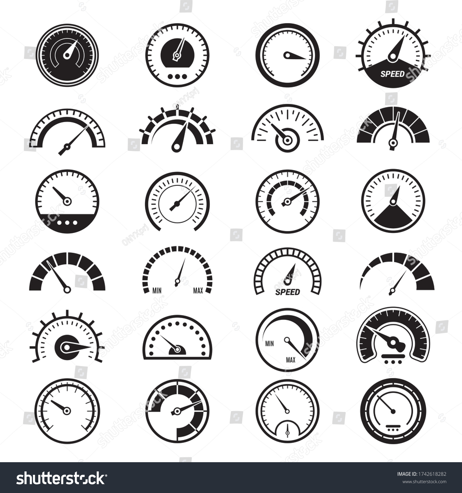 Level Measure Infographic Speedometer Sign Fuel Stock Illustration ...