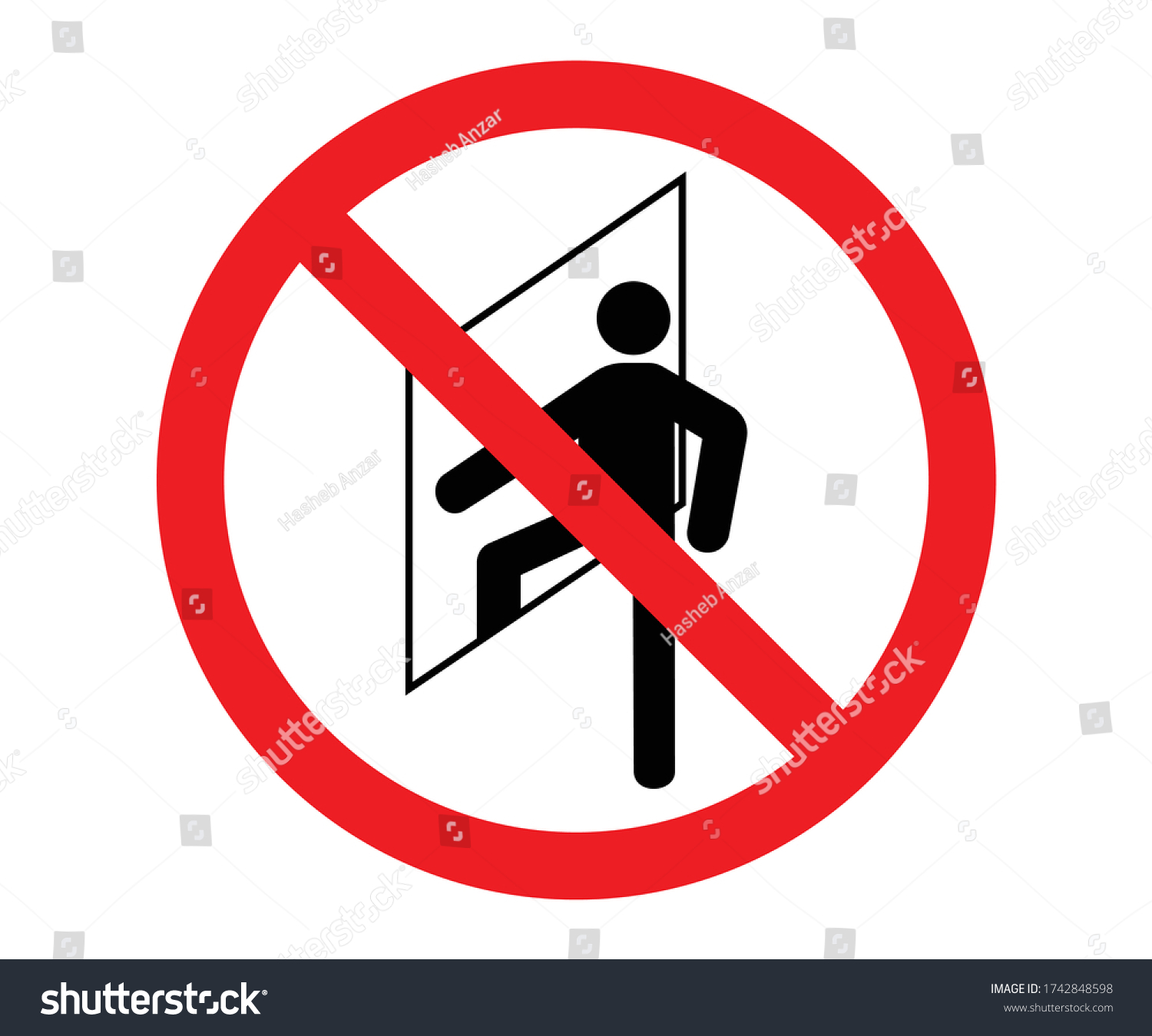 Confined Space Icon Confined Space No Stock Vector Royalty Free