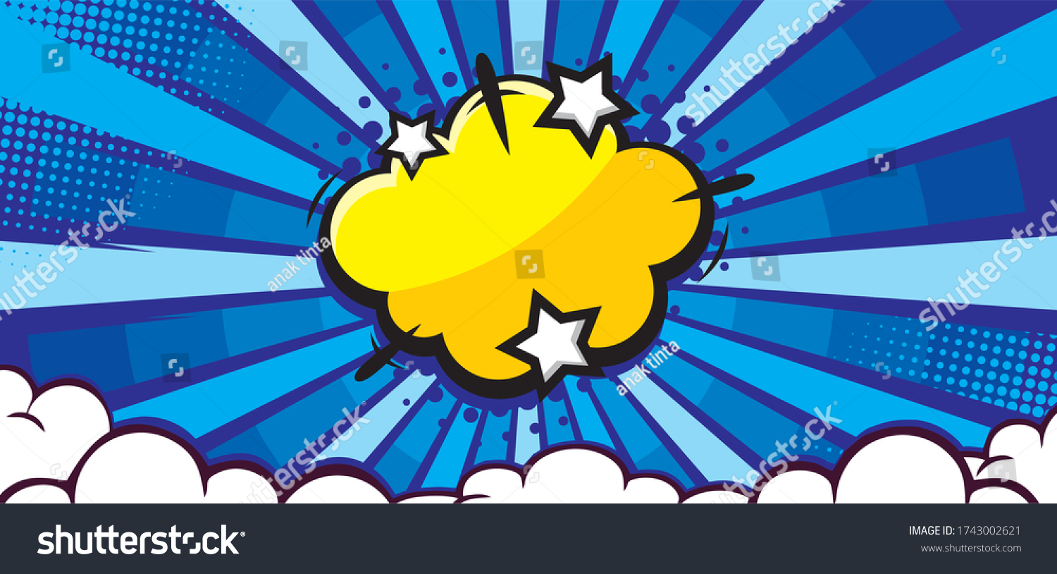 Empty Pop Art Comic Background Cloud Stock Vector Royalty Free Shutterstock