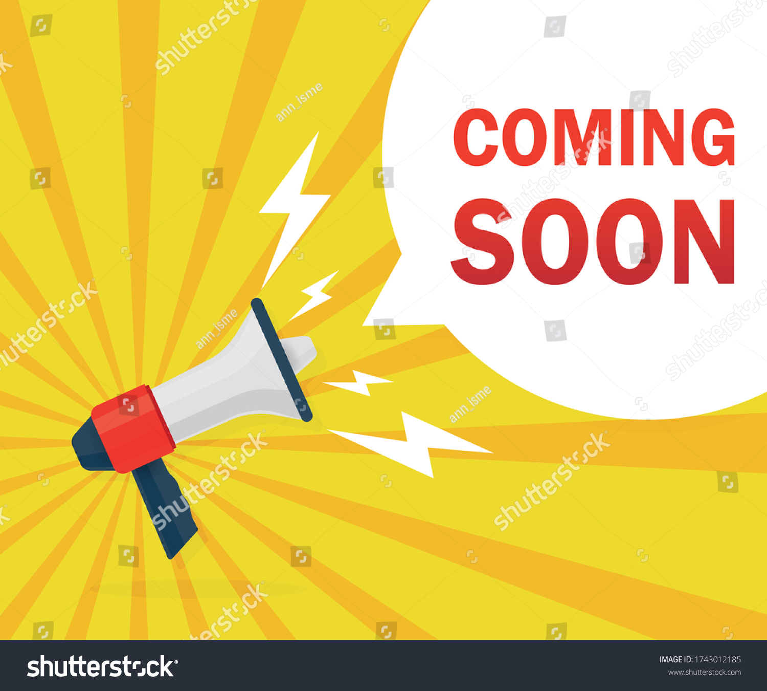 Announcement Business Communication Modern Flat Poster Stock Vector ...