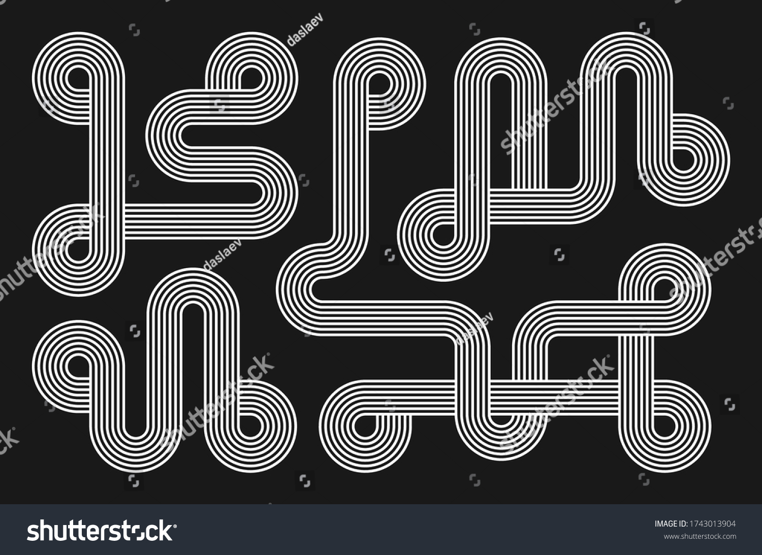 Retro Lines Background Black White Stock Vector (royalty Free 