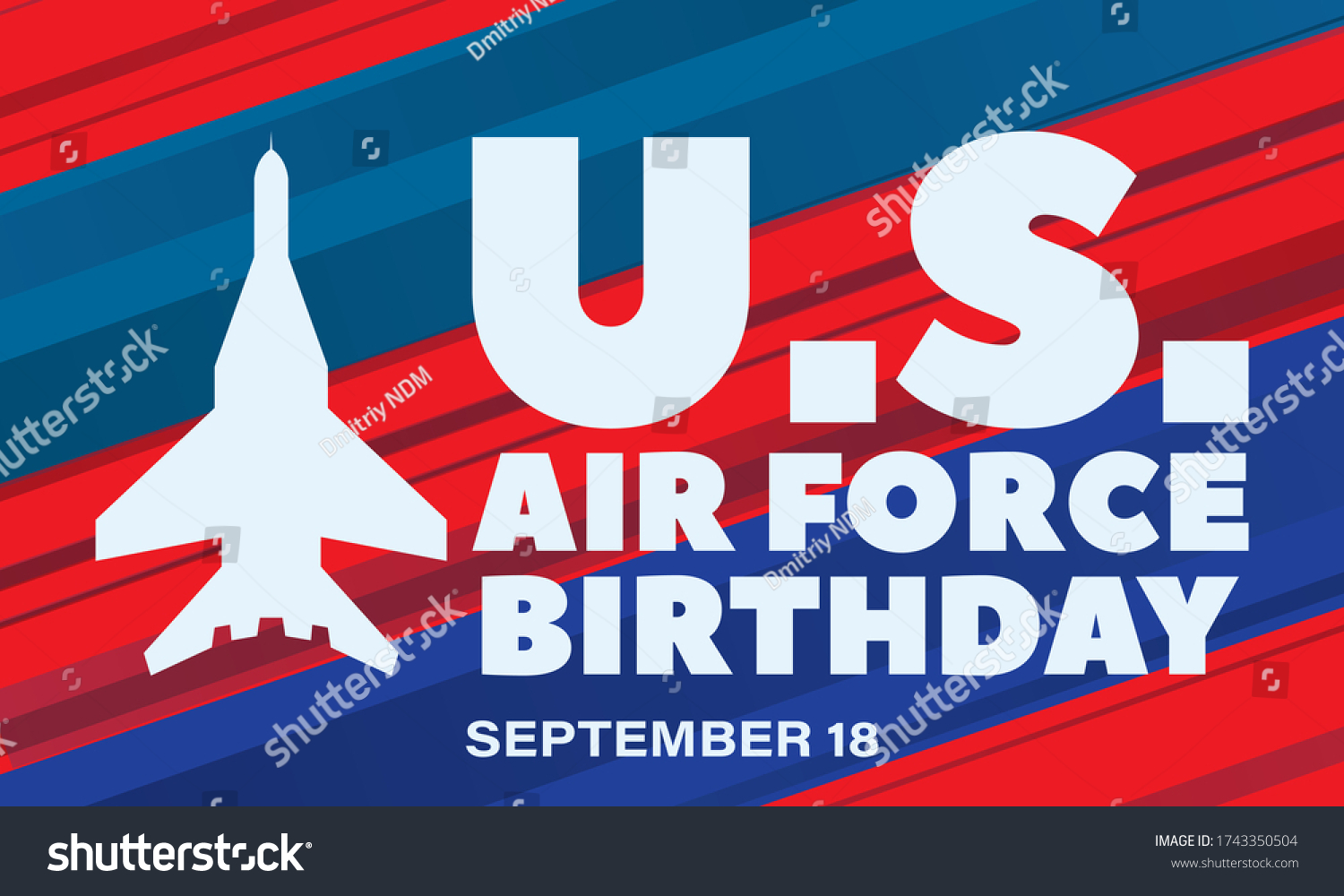 Us Air Force Birthday September 18 Stock Vector (Royalty Free ...