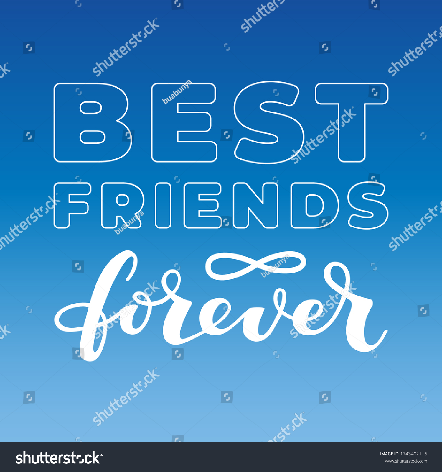 Best Friends Forever Vector Hand Drawn: เวกเตอร์สต็อก (ปลอดค่าลิขสิทธิ์ ...