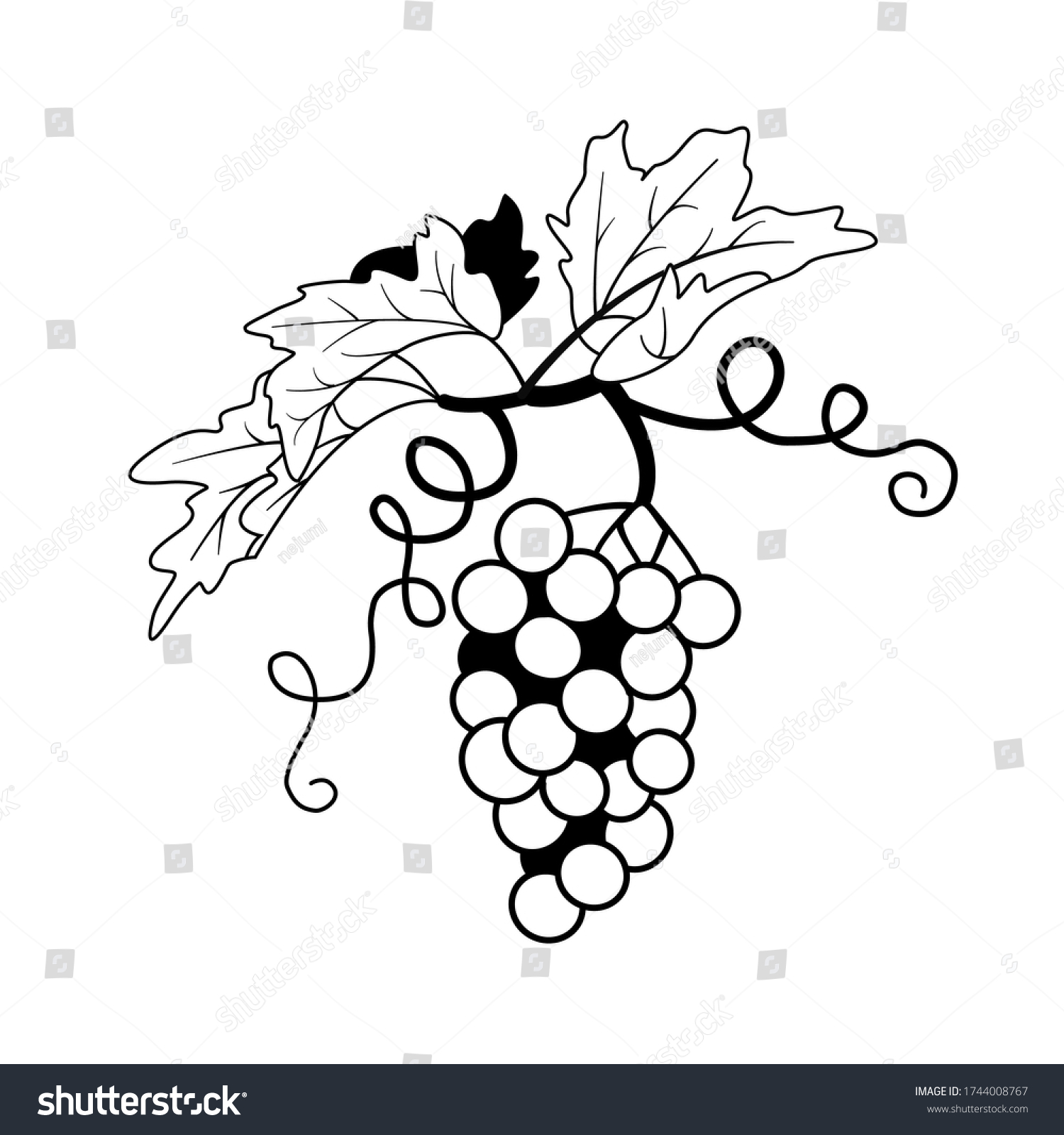 Grape Cluster Silhouette Wine Companies Logo Stock Vector (Royalty Free ...