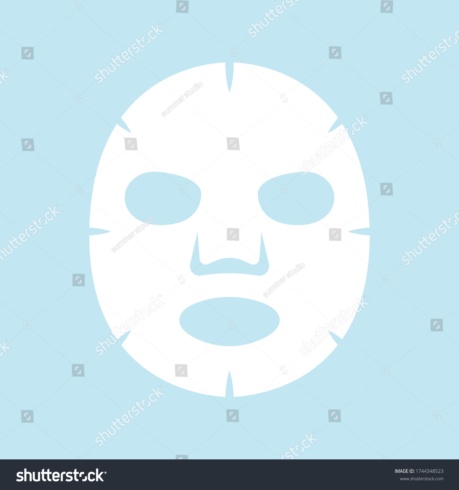 Facial Sheet Mask Cosmetics Hyaluronic Acid Stock Vector (Royalty Free ...