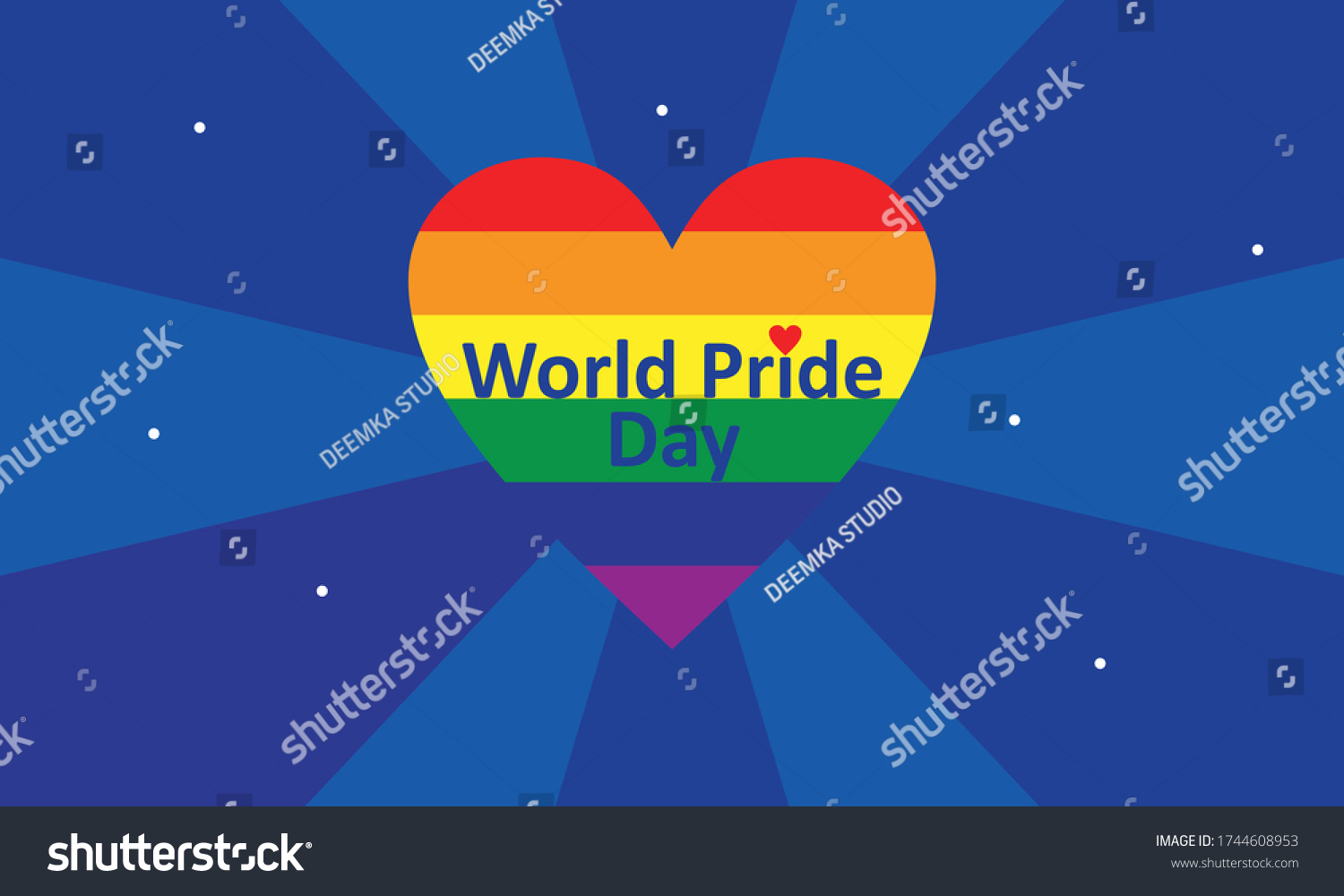 World Pride Day Rainbow Background Logo Stock Vector (Royalty Free