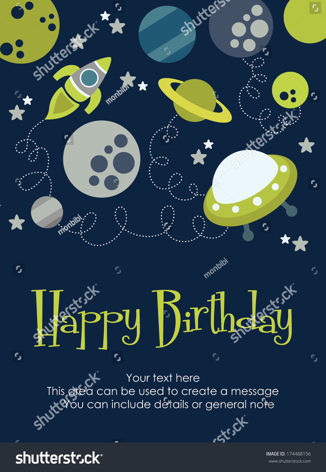 space-happy-birthday-card-design-vector-stock-vector-royalty-free