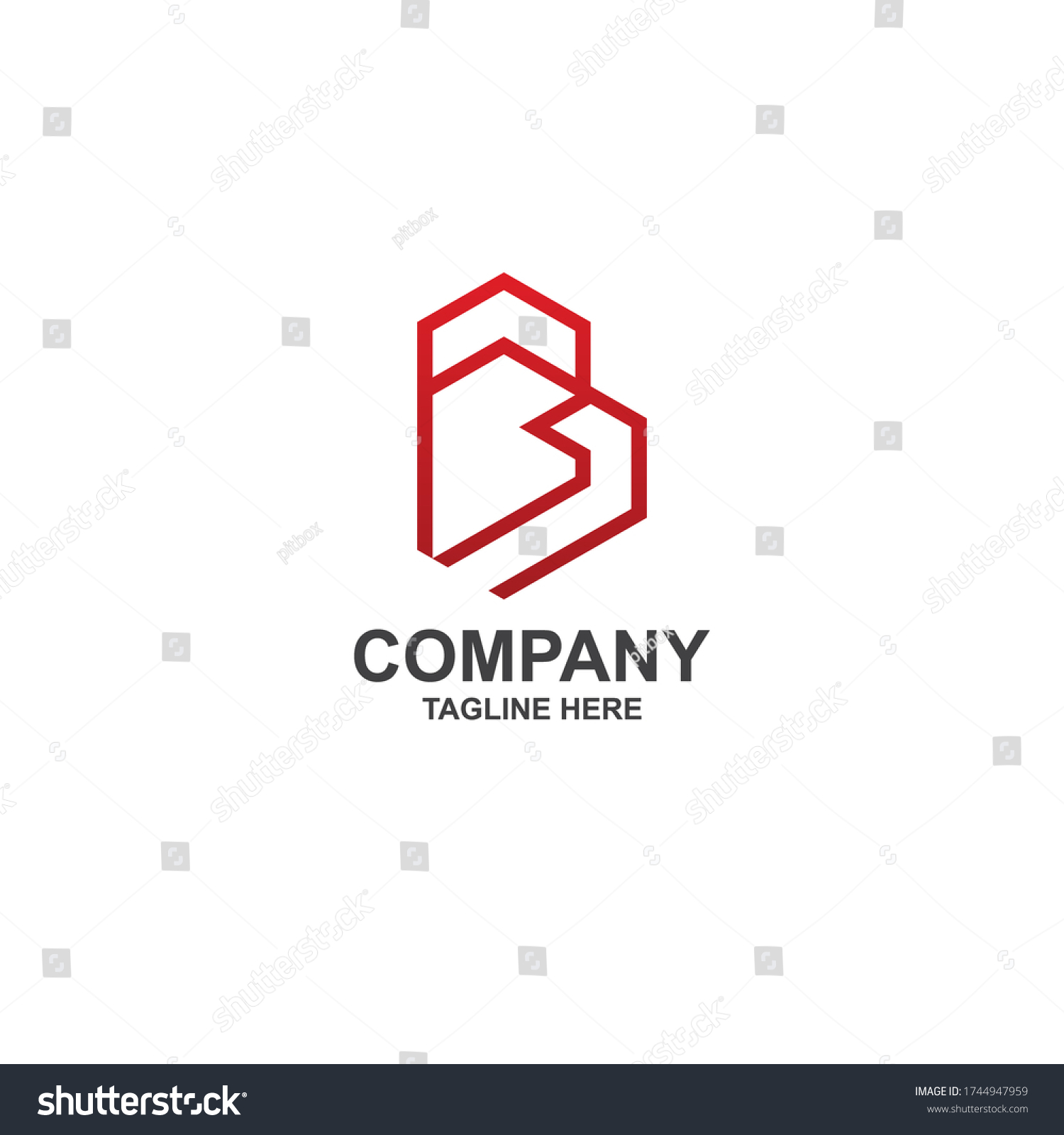 Letter B Building Logo Design Minimalist Stock Vector (Royalty Free ...