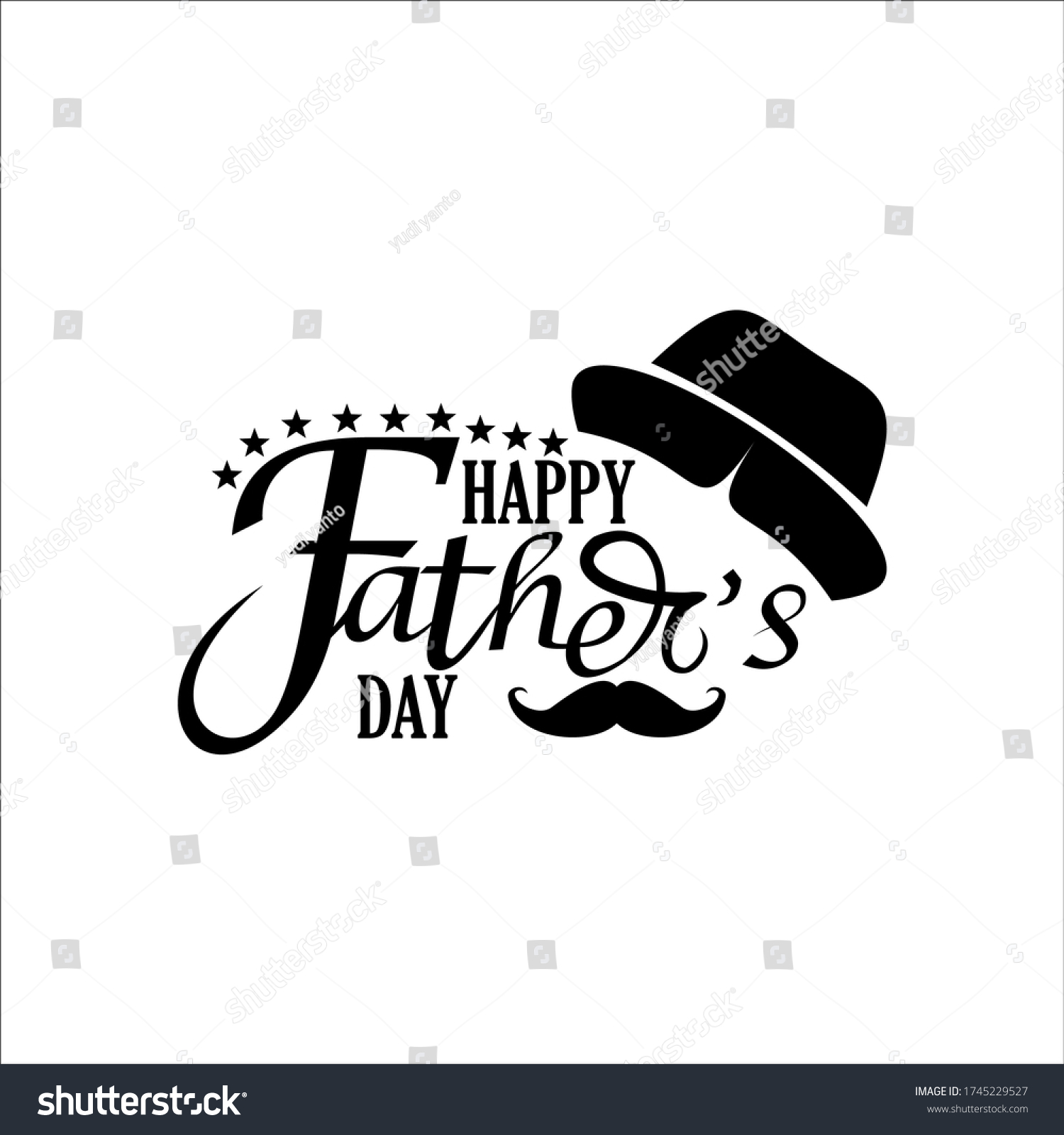 Happy Fathers Day Background Eps Stock Vector (Royalty Free) 1745229527 ...