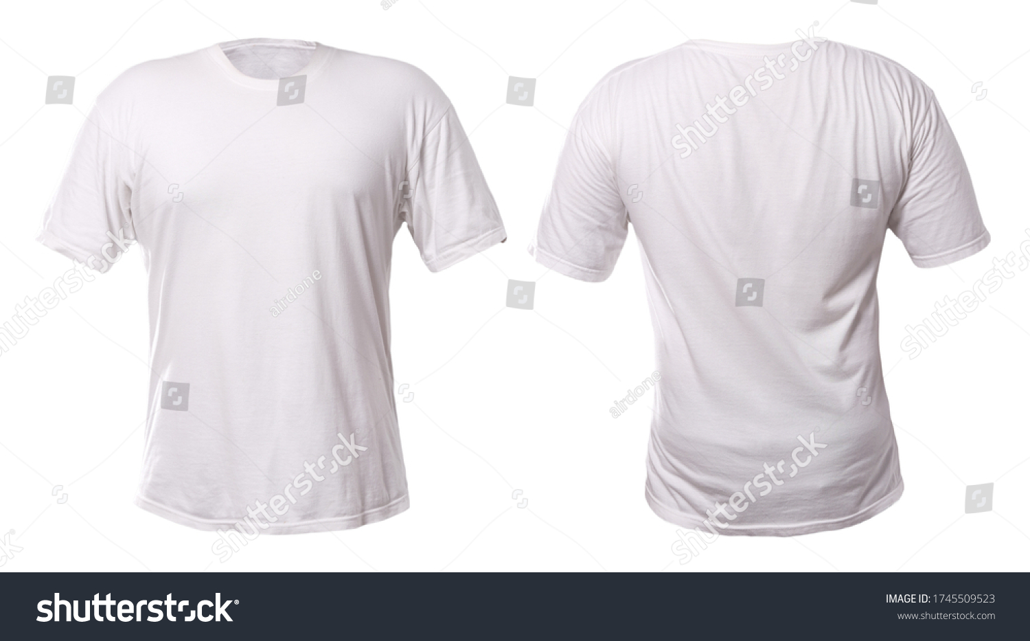 Mens White Blank Tshirt Template Front Stock Photo 1745509523 ...