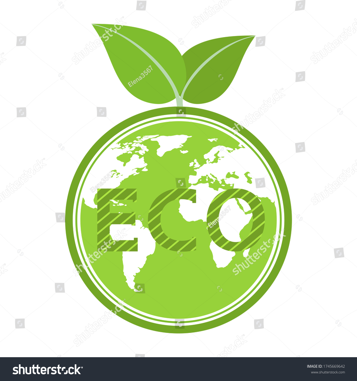 Environmental Conservation Logo Illustration Earth Globe Stock ...