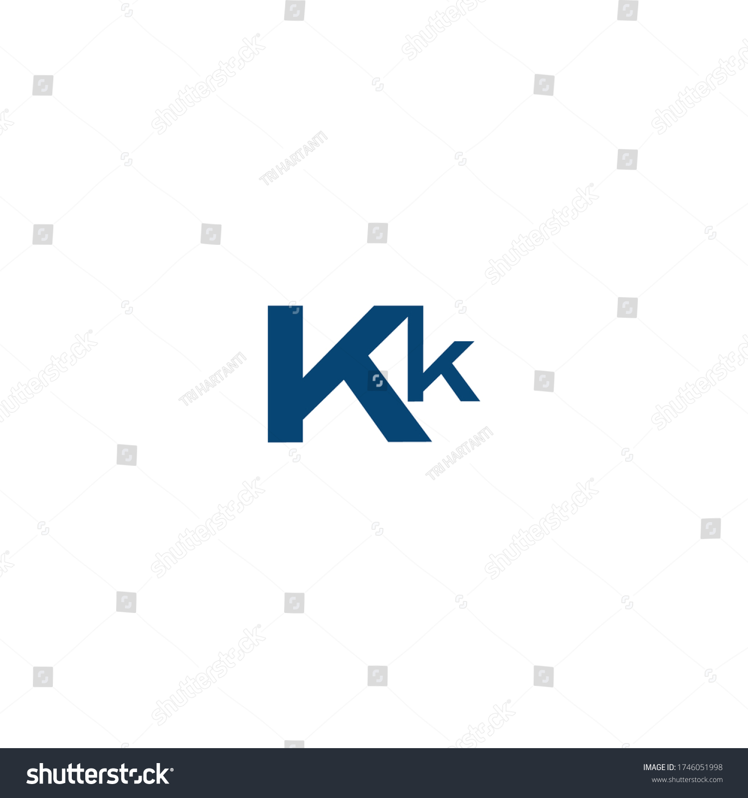 Letter Kk New Logo Vector Stock Vector (Royalty Free) 1746051998 ...